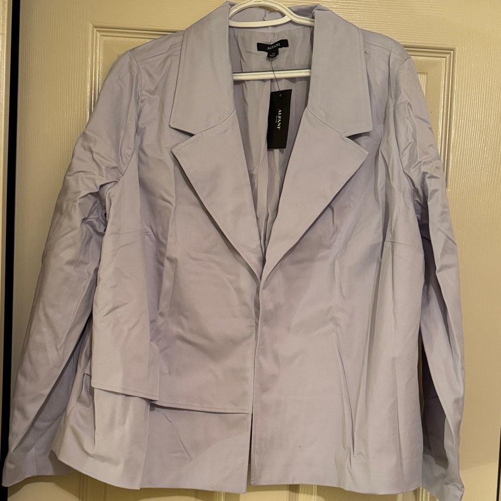 NWT Alfani Plus Women's Soft Lavender Blazer Size 2X